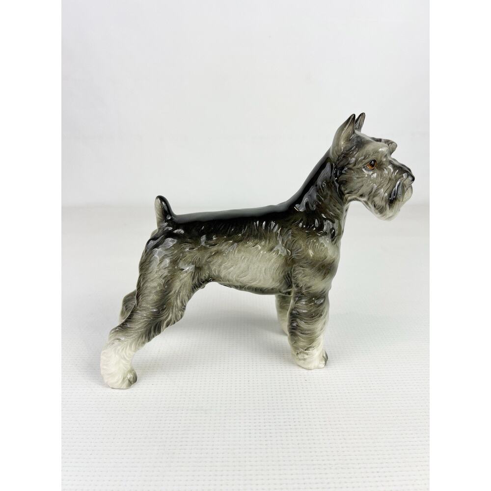 Vintage Shafford Japan Schnauzer Dog Porcelain Figurine 7 in Number 160 Collect - Picture 2 of 13